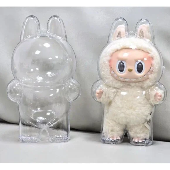 Pop Mart Clear Protective Monster Plush Cover for Labubu Protective Case 2pc set - Picture 3 of 4